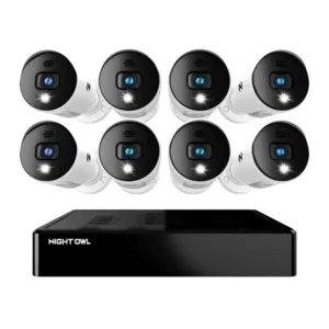Night Owl 8 Channel Bluetooth Video Home Security System with 8 Wired 1080p Spotlight Cameras