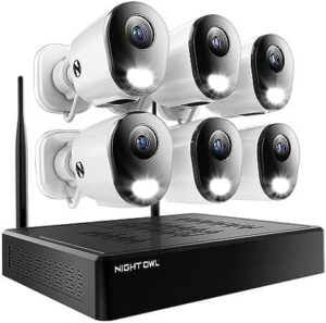 Night Owl 10 Channel 4K Wi‑Fi NVR Security System with 8 Wi‑Fi IP 2K Deterrence Cameras