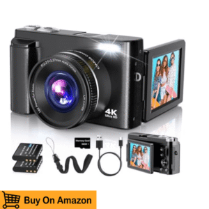 Duluvulu 4K Digital Camera with Flip Screen